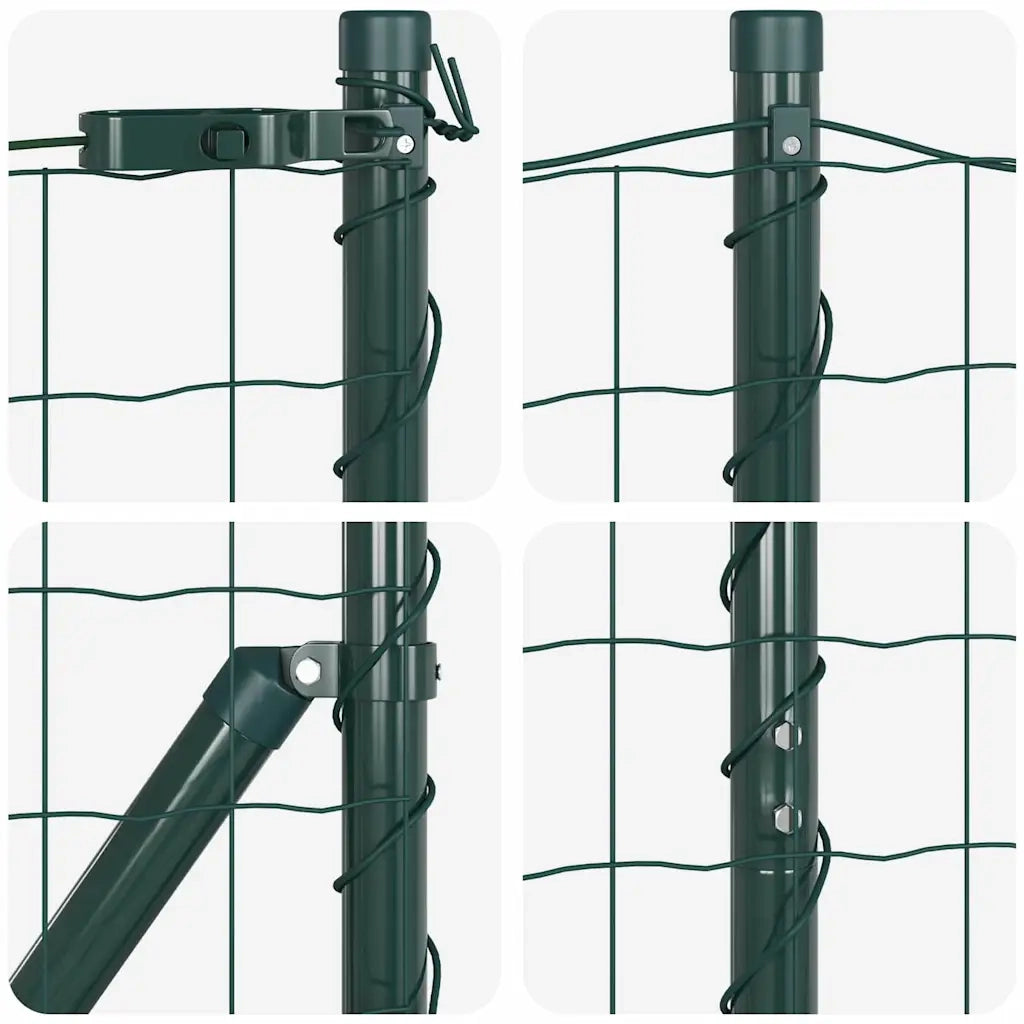 Recinzione da Giardino | Recinzione con Posto Verde 1,2 x 10 m Acciaio