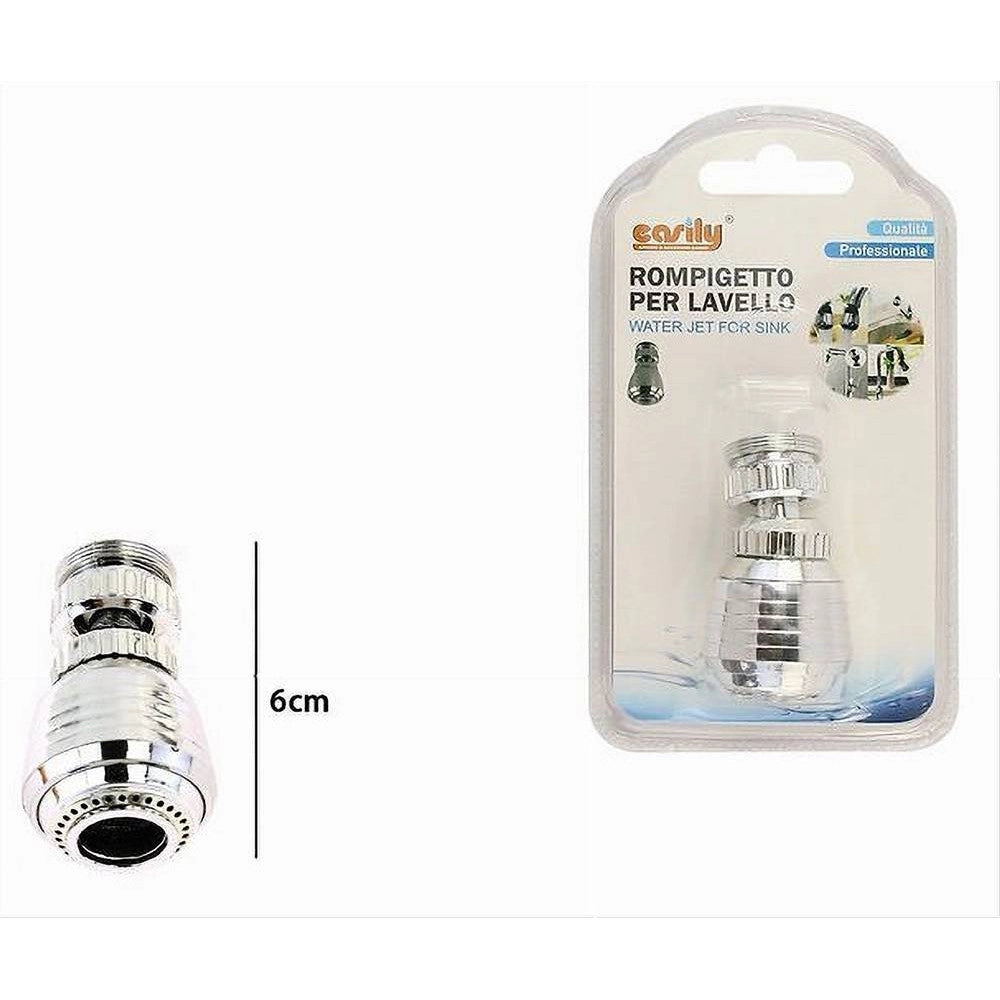 Trade Shop - Aeratore Rompigetto Per Rubinetto Lavello Cucina Cromato Snodato 6 Cm 87165 -