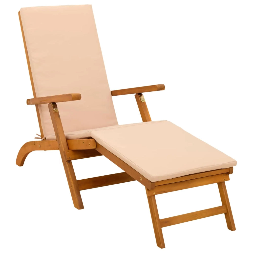 Lettino prendisole reclinabile e pieghevole 2 pcs Beige 3415404