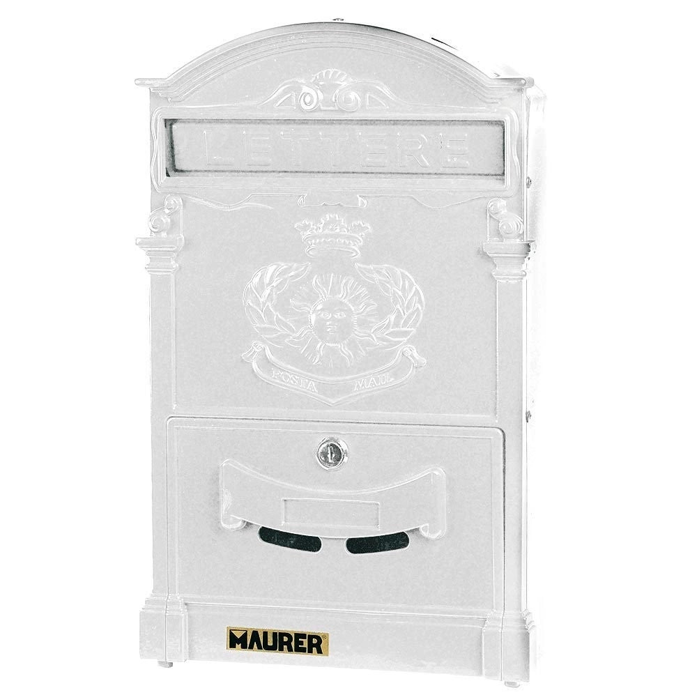Trade Shop - Cassetta Postale Buca Lettere In Stile Antico Classico In Alluminio Verniciato - Bianco