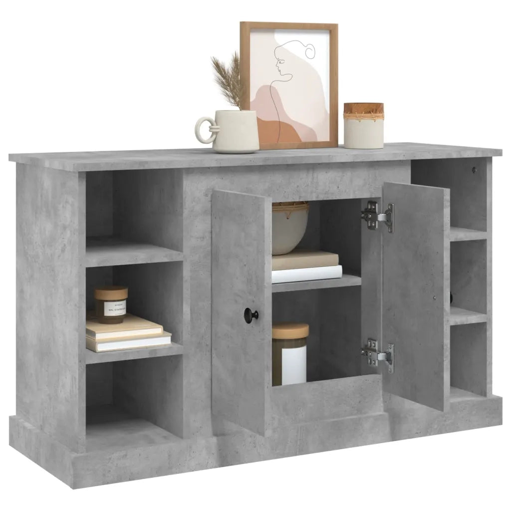 Credenza | Madia | Buffet da pranzo | Armadio da pranzo Grigio Cemento 100x35,5x60 cm in Legno Multistrato