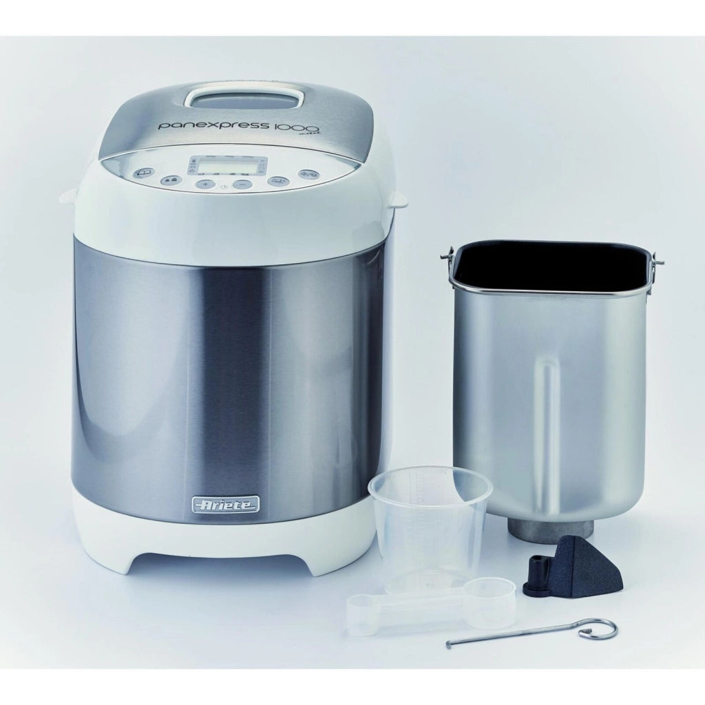 Ariete 00C013300AR0 Panexpress 1000 Metal Macchina del Pane 19 Programmi 550 W Capacita' 1 Kg Gluten Free colore Bianco