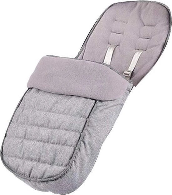 Zak di protezione per passeggini, impermeabile e resistente al vento, con imbottitura in pile per passeggini universali (grigio)