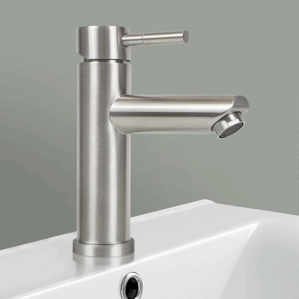 ZMH Rubinetto Lavabo Acciaio Inossidabile Miscelatore Monocomando Alta Pressione Acqua Calda Fredda Per Bagno Cucina
