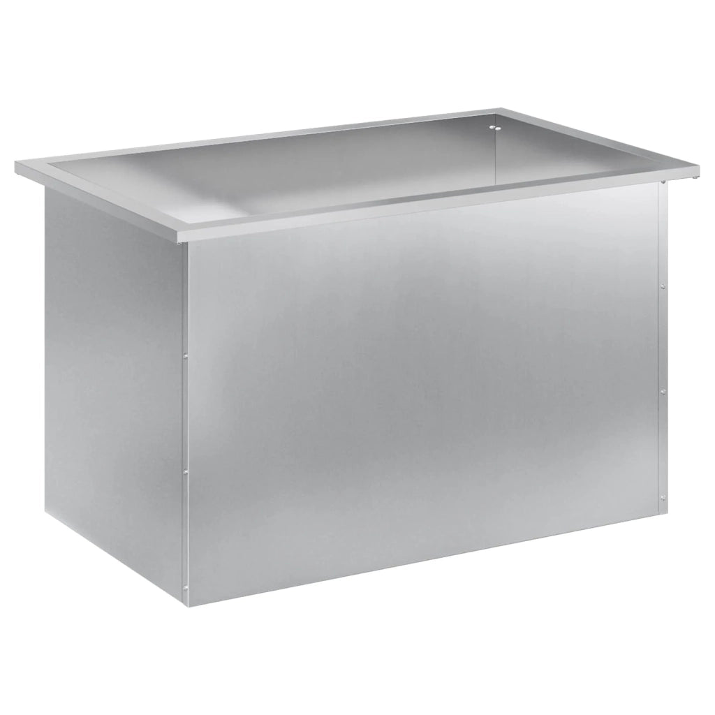 Fioriera da giardino con LED Argento 50 x 80 x 48 cm 8008220