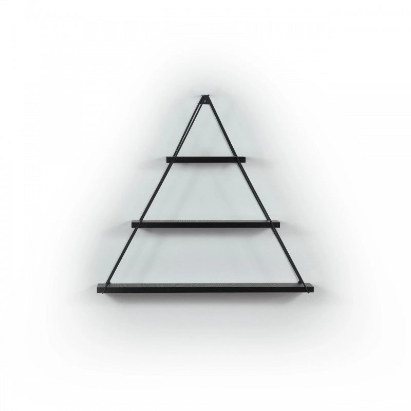 Libreria muro triangolare bacheca piramide nero cm 74 x 13 x 61 h EFFEZ