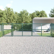 Cancello da Giardino in Rete Verde 500x125 cm in Acciaio Zincato 154540