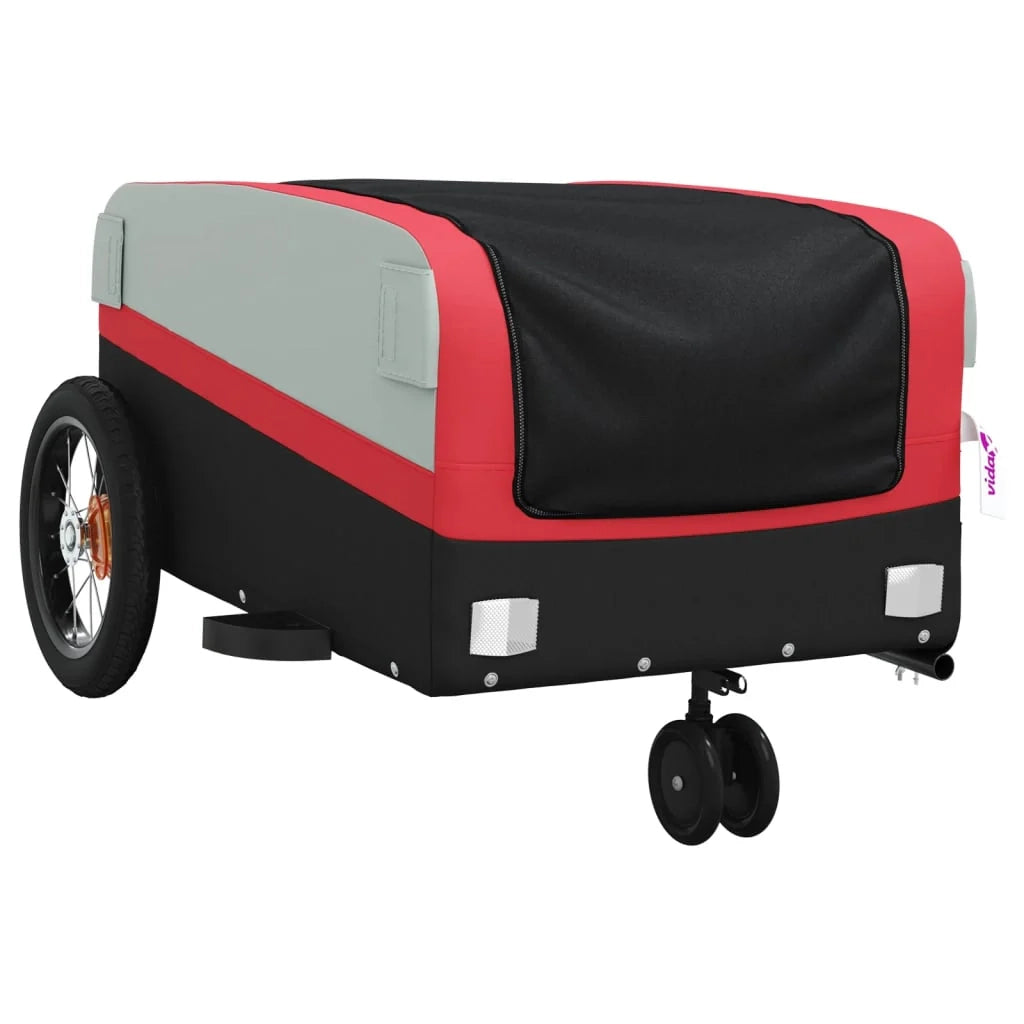 Rimorchio per trasporto biciclette in ferro rosso 30 kg 02_0044172