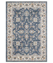 Parure Tappeti orientali MURCIA J9461-E22171 (1 pezzo cm.80x160 + 2 pezzi cm.60x133) motivo persiano stile classico tradizionale colore blu per scendiletto camera matrimoniale