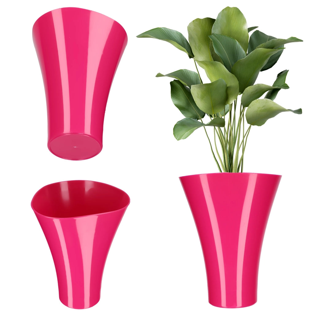 KADAX Copertura per vaso da fiori e piante, supporto per fiori in plastica rosa, 16,5 cm