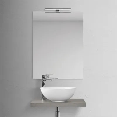 Lavamani da appoggio a bacinella 40 cm in ceramica bianco lucido