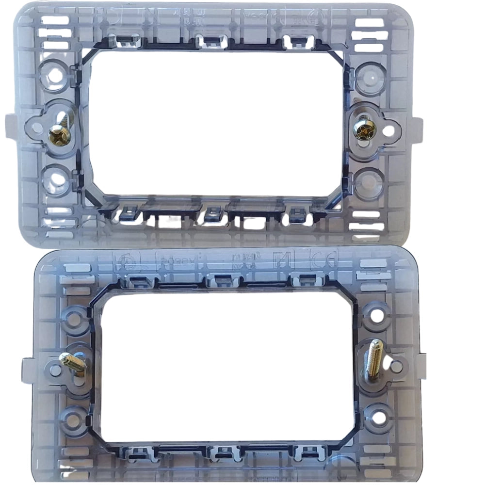 Kit supporto 3 posti per placche compatibile con bticino matix *** numero pezzi 3, confezione 1