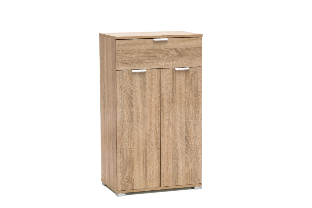 1306RSN Armadietto due ante con cassetto Gia' Montato, Legno, Rovere Sonoma, 38x60x105 cm