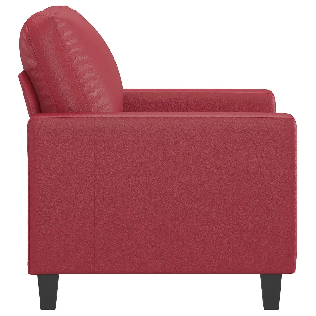 Poltrona Rosso Vino 60 cm in Similpelle 359130