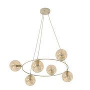 Lampada a sospensione AZURA 6xE14 vetro beige Emibig