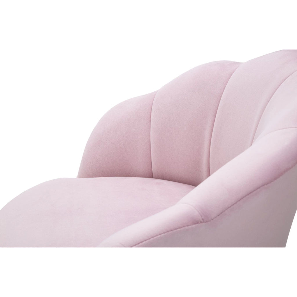 Sgabello da bar Vienna rosa e gold in velluto – H 110 cm