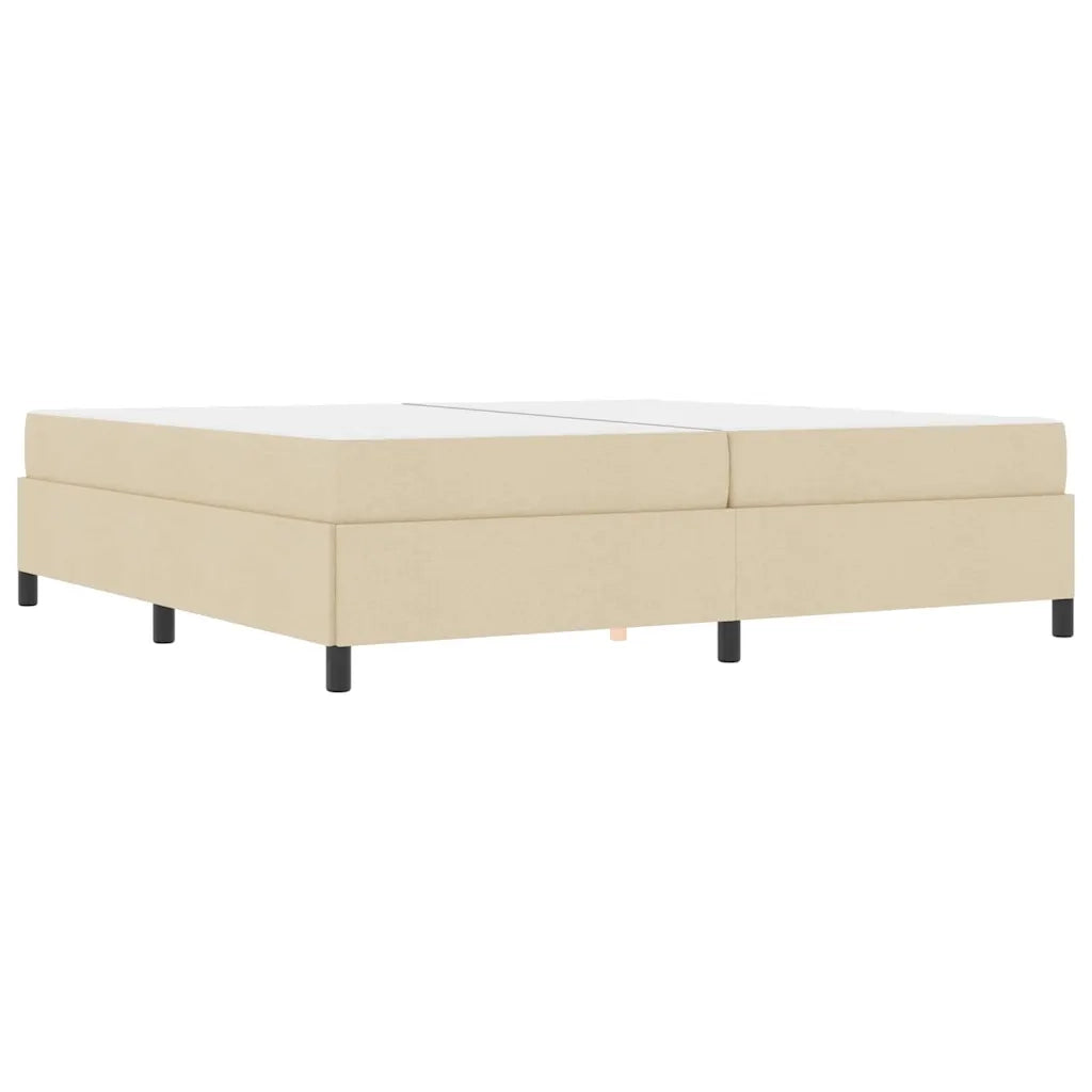 vidaXL Letto a molle Crema e Nero 200 x 200 cm