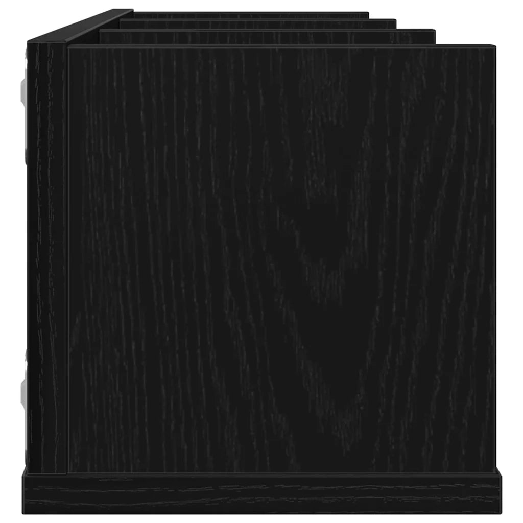 Scaffale da parete con lo scaffale Rovere Nero 75 x 18 x 18 cm 862461