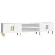 Mobile TV multimediale mensola TV credenza TV sala da pranzo soggiorno camera da letto 180 x 31,5 x 40 cm legno ingegnerizzato bianco 02_0026091