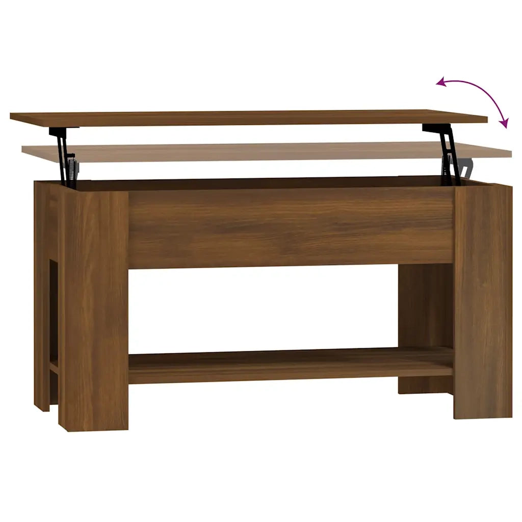 Tavolino salotto | Tavolino da caff¨¨ | Tavolino da Soggiorno Rovere Marrone 101x49x52 cm Legno Multistrato