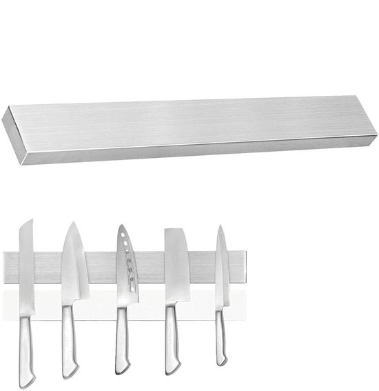 Magnetico da misurazione in acciaio inossidabile - Blocco magnetico per misurazione - Adesivo magnetico per coltelli da 30 cm - Adatto per tutti i tipi di coltelli 30x4 cm