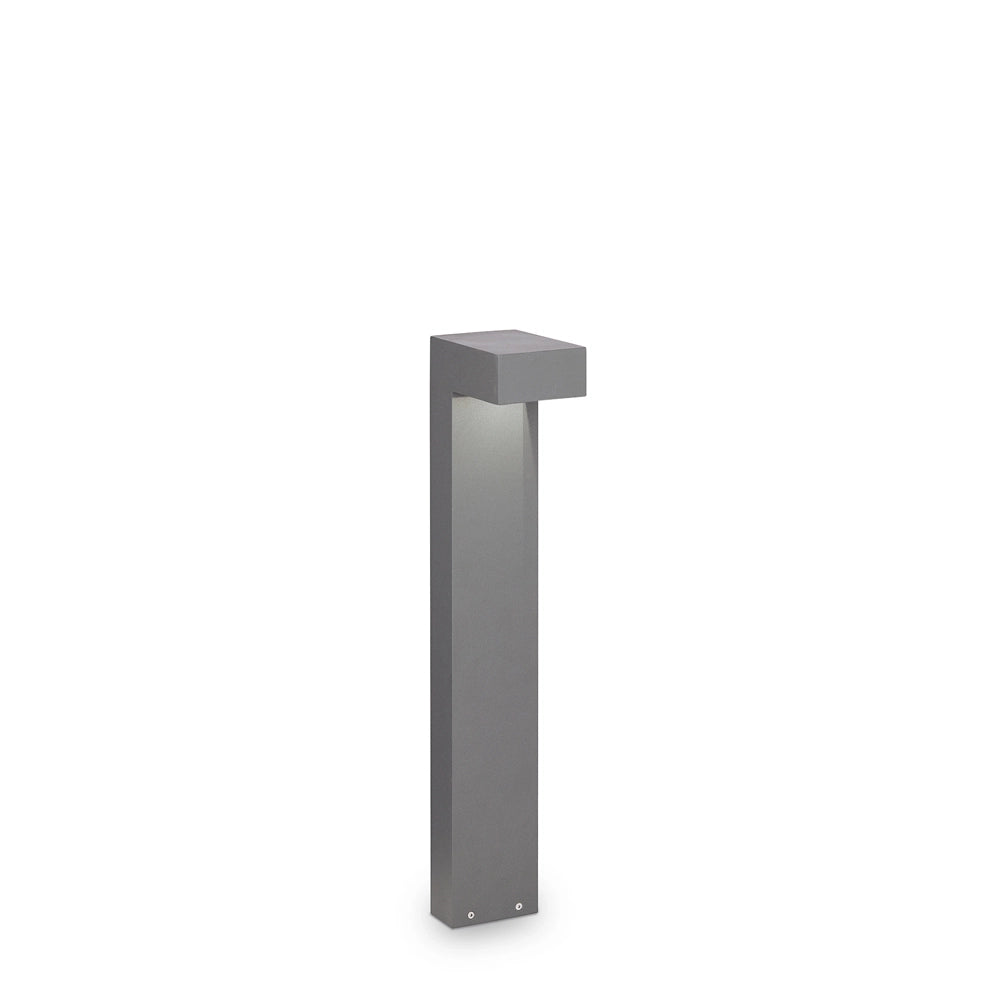 Piantana Moderna Sirio Alluminio Grigio 2 Luci 3W 3000K Luce Calda H60Cm