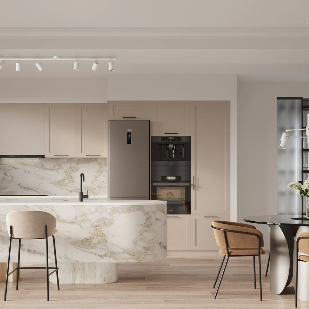 Lampada moderna in acciaio bianco a 6 luci LEMMI Bittersweet Shimmer GU10