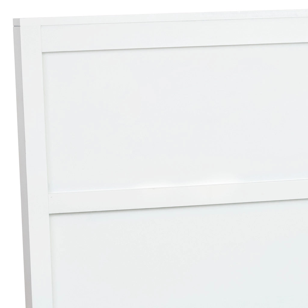 Testiera in legno bianco con doghe 150x5x130h cm