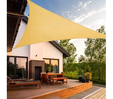 Tenda a vela, telo ombreggiante gazebo, piscina, giardino triangolare 6,2x6,2x6,2 mt