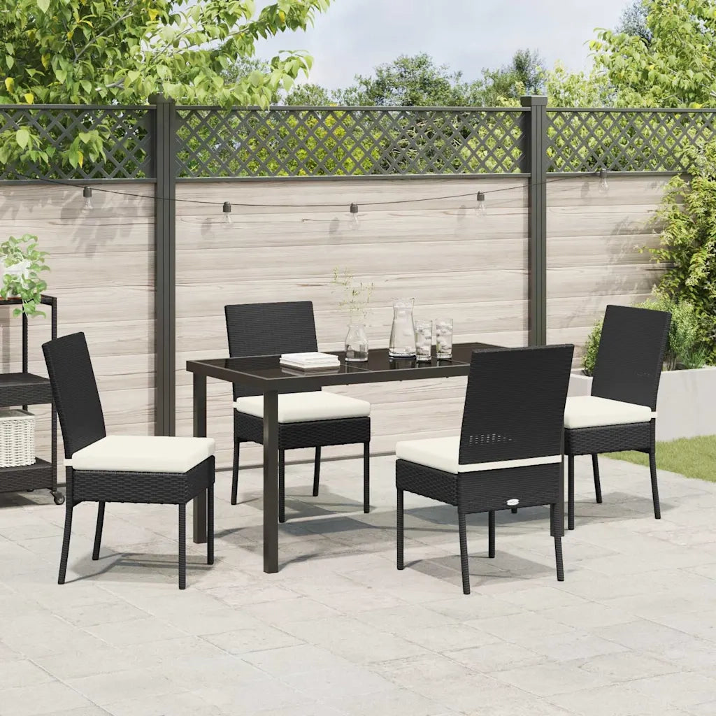 Set da Pranzo per Giardino 5 pcs Nero 3379207
