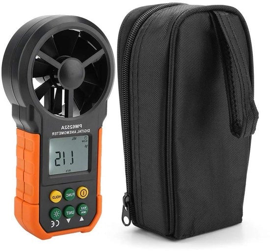 Misuratore di velocità del vento portatile per vela, surf e pesca - Anemometro per misurazione del volume d'aria - Strumento di misura ambientale
