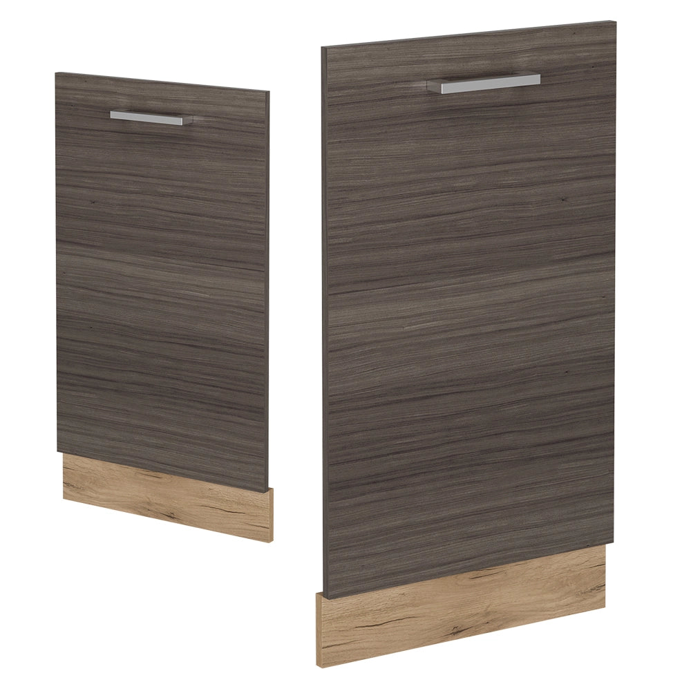 Pannello frontale della lavastoviglie R-Line Grigio nobile/Rovere dorato 45 cm senza piano di lavoro Vicco