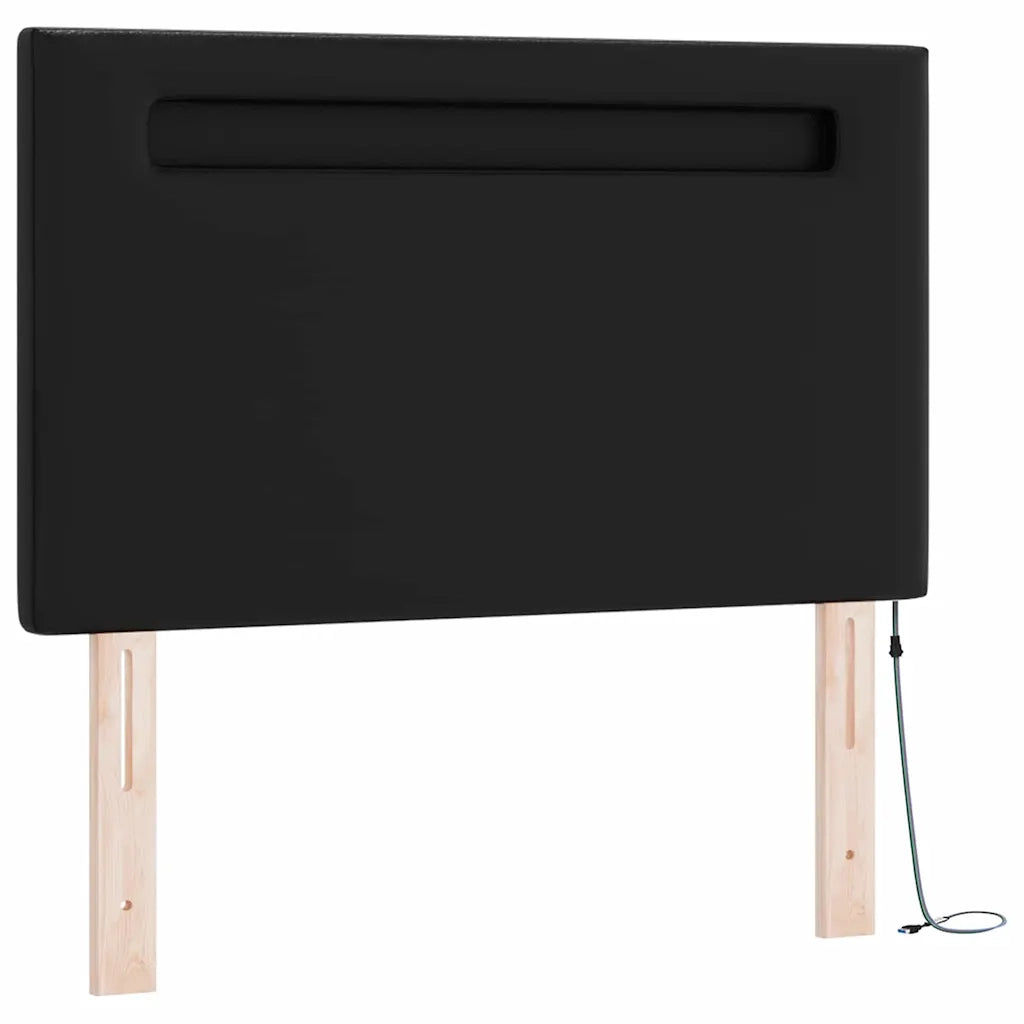 Letto a molle con materasso-Struttura Letto con Materasso Nero 90 x 190 cm Pelle sintetica