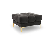 Cosmopolitan Design - Pouf "Bali" in velluto grigio scuro 