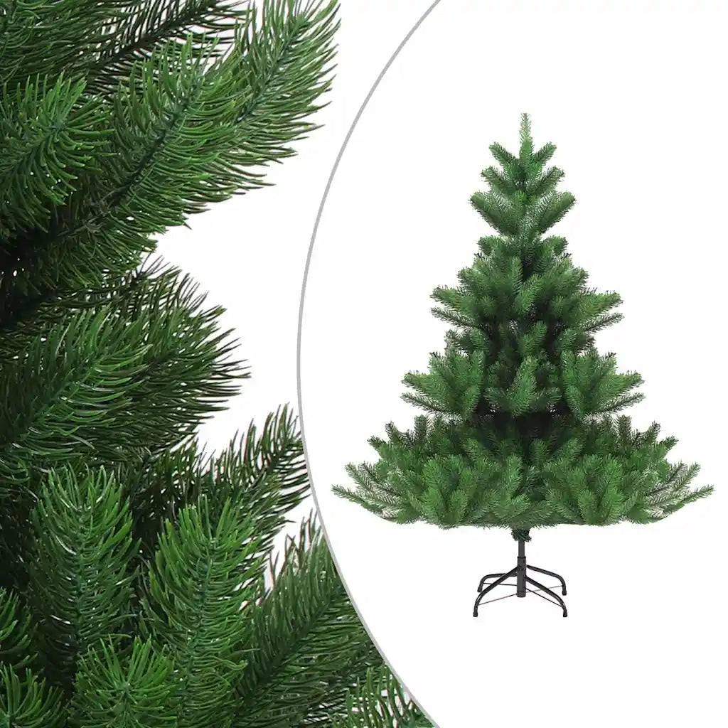 Albero Natale Artificiale Nordmann con LED Palline Verde 120 cm 3077561