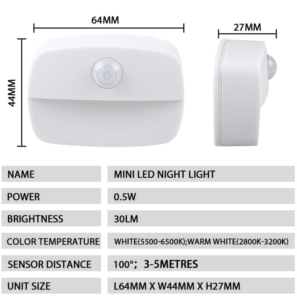 Trade Shop - Luce Armadio Comodino Anta Con Sensore A Led Cassetto Mobile Porta Con Batterie -