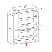 R BASE IF X KIT CASSETTIERA 5C NOVA 77X40X107 BIANCA- 1,0 pz