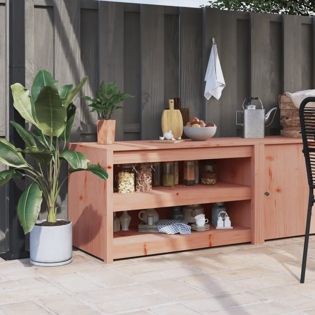 Mobile da Cucina da Esterno MEPPEL 106x55x64 cm Legno Massello di Douglas