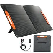 Caricabatteria Solare 100W Pieghevole ¨C Zephmum ¨C Nero, IP67, USB-A e USB-C