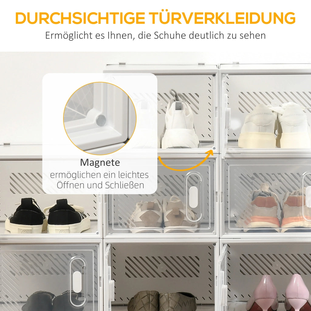 Sistema di organizzazione scarpe con ante magnetiche ¨C Minimal ¨C 28x36x21 cm