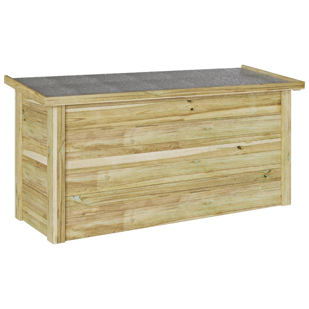 Scatola di Stoccaggio in Legno Trattato di Pino 44x119x57 cm