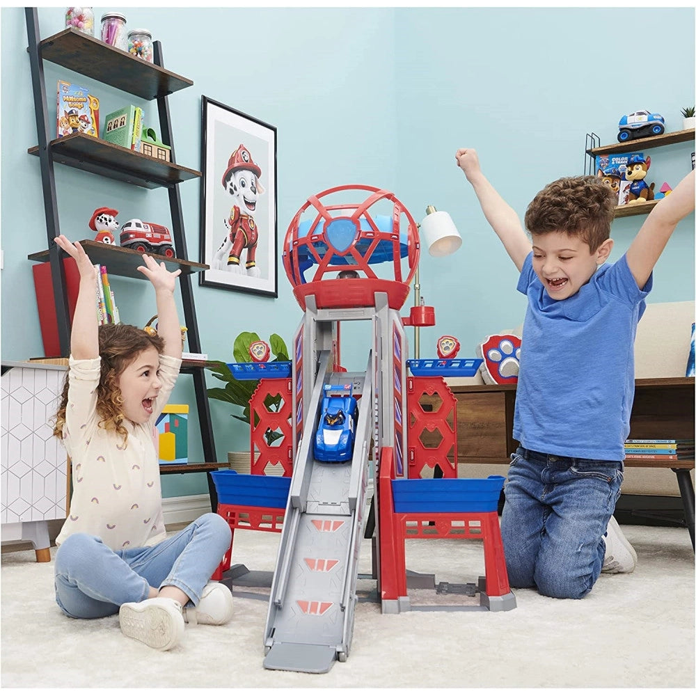 Trade Shop - Mega Quartiere Generale Paw Patrol 6 Personaggi Veicolo Luci Suoni Gioco Bambini -