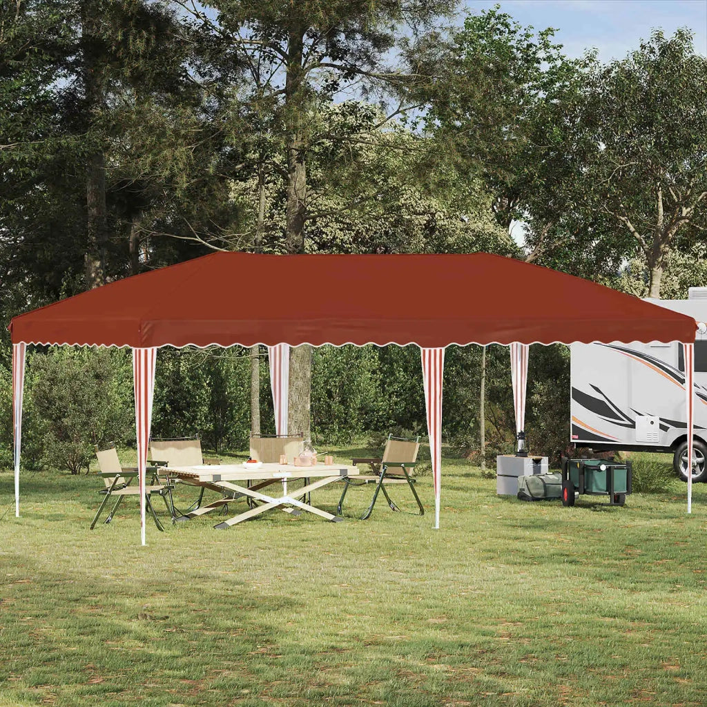 Tenda per feste a pop-up-Gazebo 575 x 290 x 245 cm Terracotta