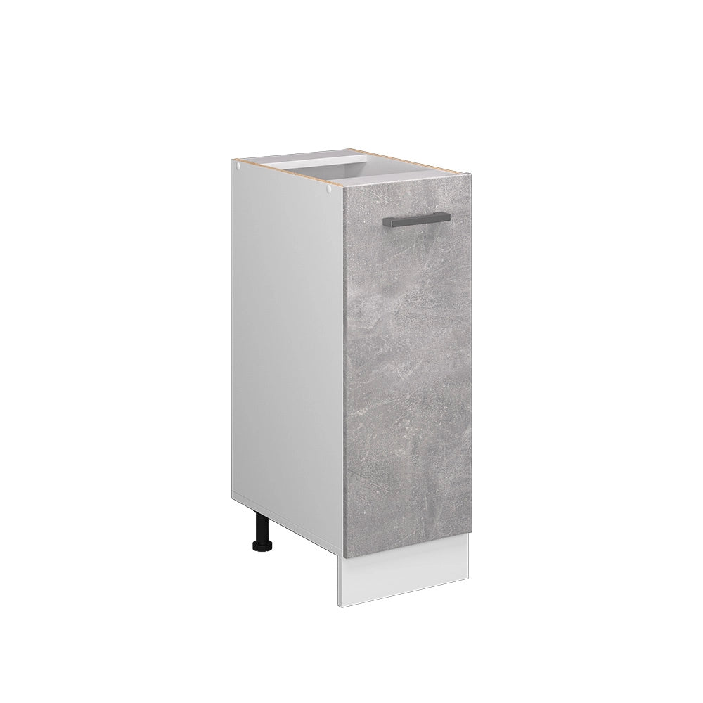 Armadio cucina dispensa alto R-Line Calcestruzzo/Bianco 30 cm senza piano di lavoro Vicco