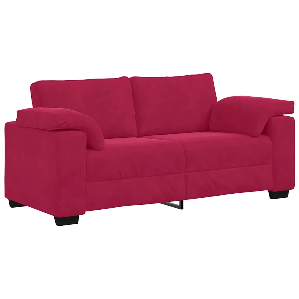 Divano Divanetto Rosso Vino 140 cm in Velluto