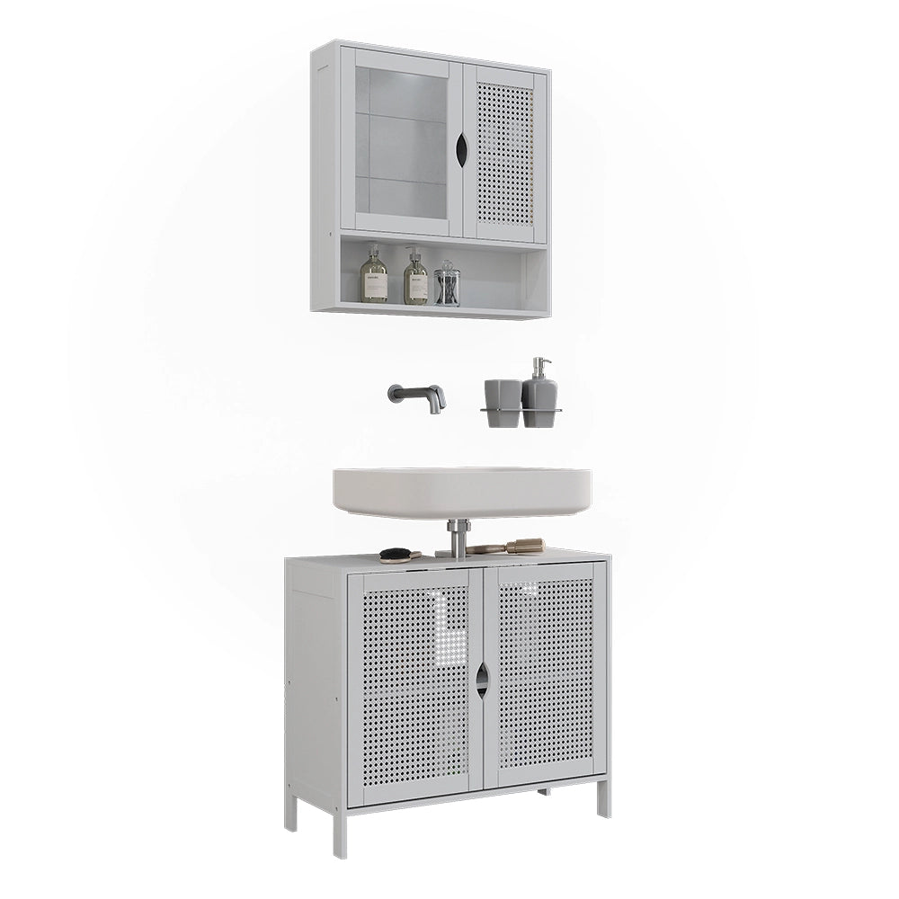 Vicco Set di mobili da bagno Bianco 2 parti