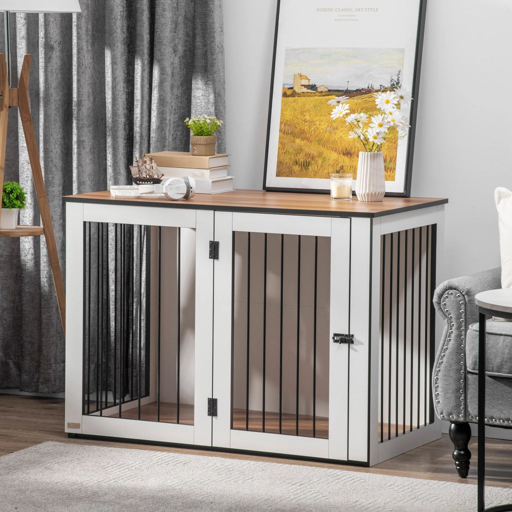 Casetta per cani grande ¨C zephmum ¨C 106x60x76 cm bianco legno