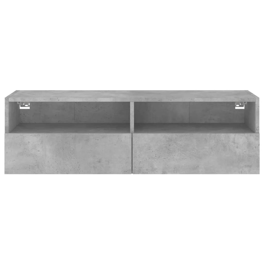 Mobile TV multimediale mensola TV credenza TV montaggio a parete adatto per sala da pranzo soggiorno camera da letto 100 x 30 x 30 cm legno ingegnerizzato grigio 02_0027736