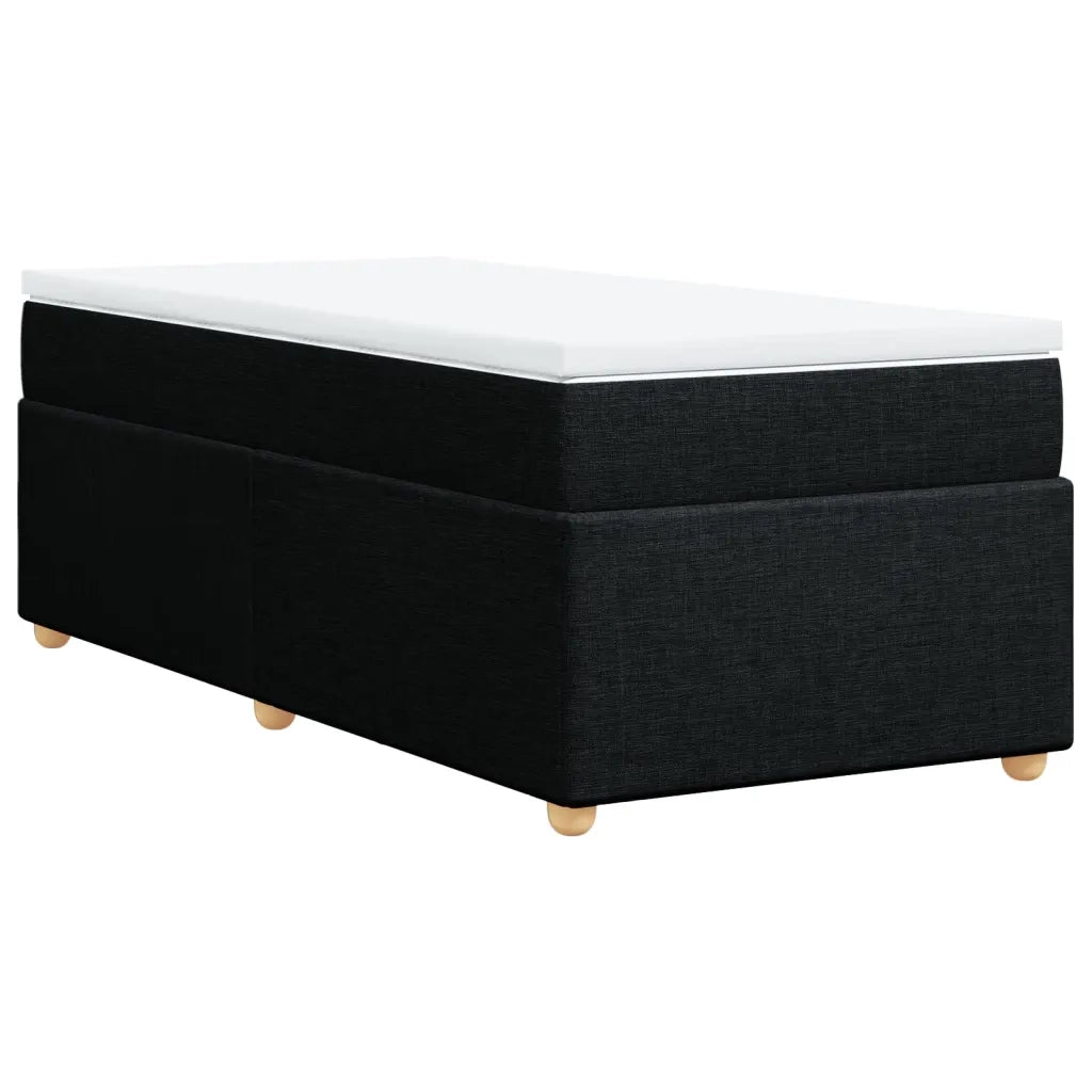 Giroletto a Molle con Materasso Nero 100x200 cm in Tessuto 3285354