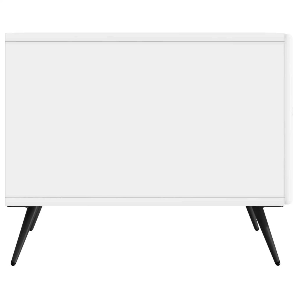 Tavolino da salotto con cassetto Bianco Lucido 49 x 50 x 40 cm